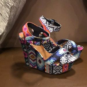 Bohemian Steve Madden wedge heels
